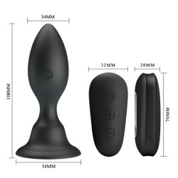 Mr Play - Plug Anal Avec Télécommande Vibration Noire